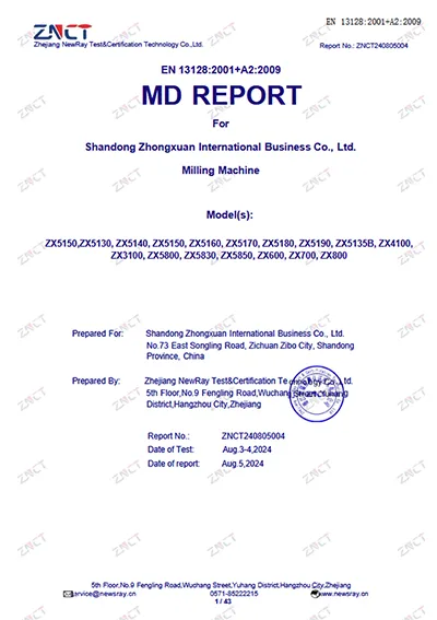 MD Report (Milling Machine)