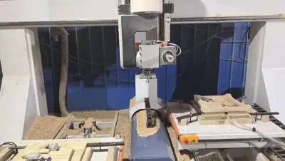 Double Table 5 Axis CNC Wood Lathe 1
