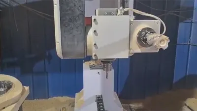 Double Table 5 Axis CNC Wood Lathe 2