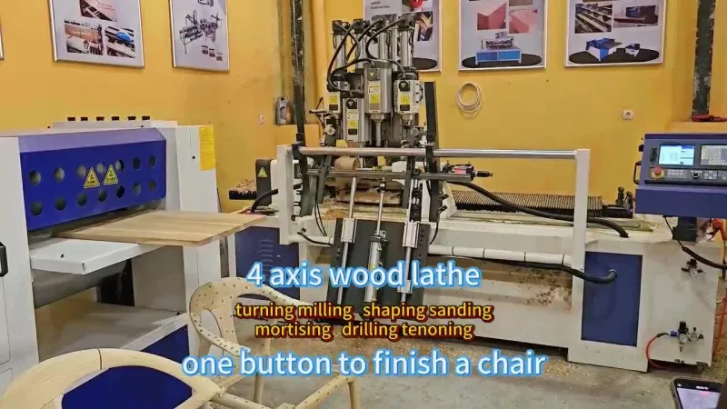4 axis wood lathe woodworking machine