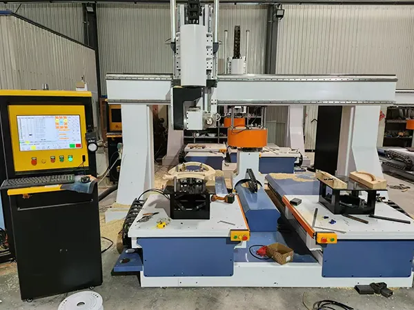 Double Table 5 Axis CNC Wood Lathe
